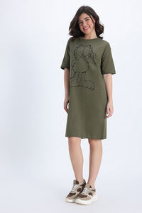 Zivame Knit Cotton Loungewear Dress - Grape Leaf — thumbnail 5